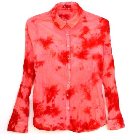 Chemise Tie and Dye Shibori ROSE ET ROUGE