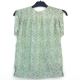 Top Femme Sans Manches Imprimé Vert de Gris Fleurs