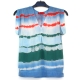 Top Femme Sans Manches Tie and Dye Shibori Rayures