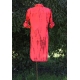 Robe Chemise Coton Tie and dye Rouge