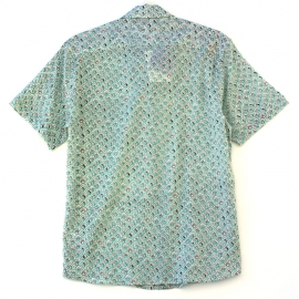 Chemise Homme Manches Courtes Imprimé  Imprimé Floral Aqua