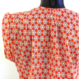 Top Femme Imprimé Orange Et Rose