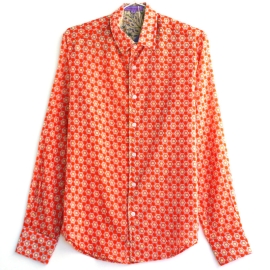 Chemise Homme Imprimé Orange