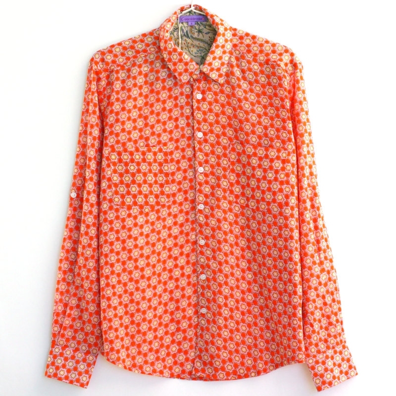 Chemise Homme Imprimé Orange