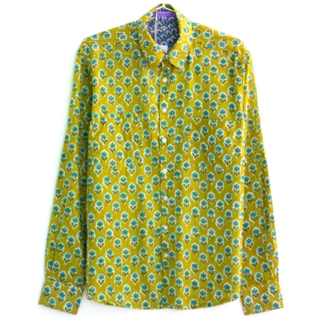 Chemise Homme Imprimé Vert Forêt