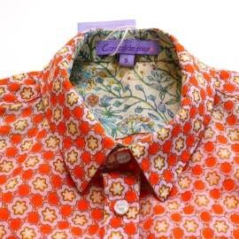 Chemise Homme Imprimé Orange Et Rose