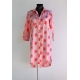 Robe Chemise Imprimé Tie And Dye Rose Rouge