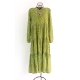 Robe Longue Imprimé Vert Forêt