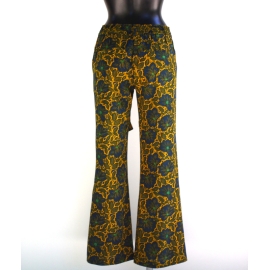 Pantalon Evasé Imprimé Batik