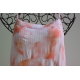 Robe Longue Imprimé Tie And Dye Orange