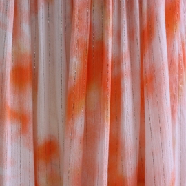 Robe Longue Imprimé Tie And Dye Orange