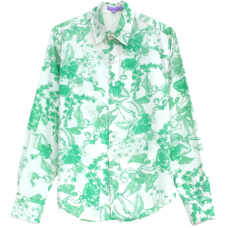 copy of Chemise Homme Imprimé Kaki Et Bleu Aqua