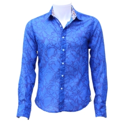Chemise Homme Fleurs Majorelle