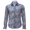 Chemise Homme Fleurs Blu Denim
