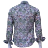 Chemise Homme Fleurs Blu Denim