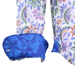 Chemise Homme Fleurs Blu Denim