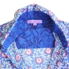 Chemise Homme Bleu Outremer Et Fleurs Roses