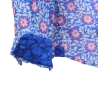 Chemise Homme Bleu Outremer Et Fleurs Roses
