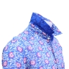 Chemise Homme Bleu Outremer Et Fleurs Roses