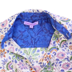 Chemise Homme Fleurs Blu Denim