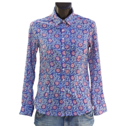 copy of CHEMISE FEMME IMPRIME FLEURS BLEU DENIM
