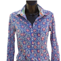 copy of CHEMISE FEMME IMPRIME FLEURS BLEU DENIM