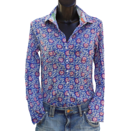 copy of CHEMISE FEMME IMPRIME FLEURS BLEU DENIM