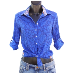 Chemise Femme Fleurs Majorelle