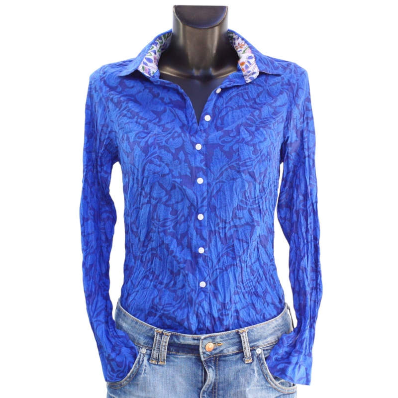 copy of CHEMISE FEMME IMPRIME FLEURS BLEU DENIM