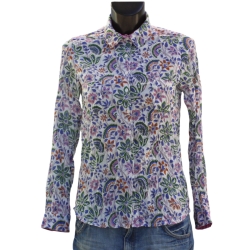 copy of CHEMISE FEMME IMPRIME FLEURS BLEU DENIM