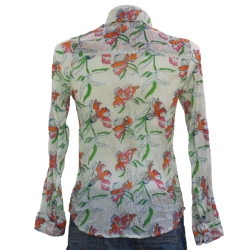 copy of CHEMISE FEMME IMPRIME FLEURS BLEU DENIM