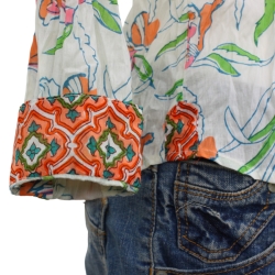 copy of CHEMISE FEMME IMPRIME FLEURS BLEU DENIM