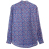 Chemise Femme Oversize Bleu Outremer Et Fleurs Roses