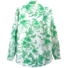 Chemise Femme Oversize Dessin Botanique Vert