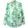 Chemise Femme Oversize Dessin Botanique Vert