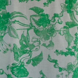 Chemise Femme Oversize Dessin Botanique Vert