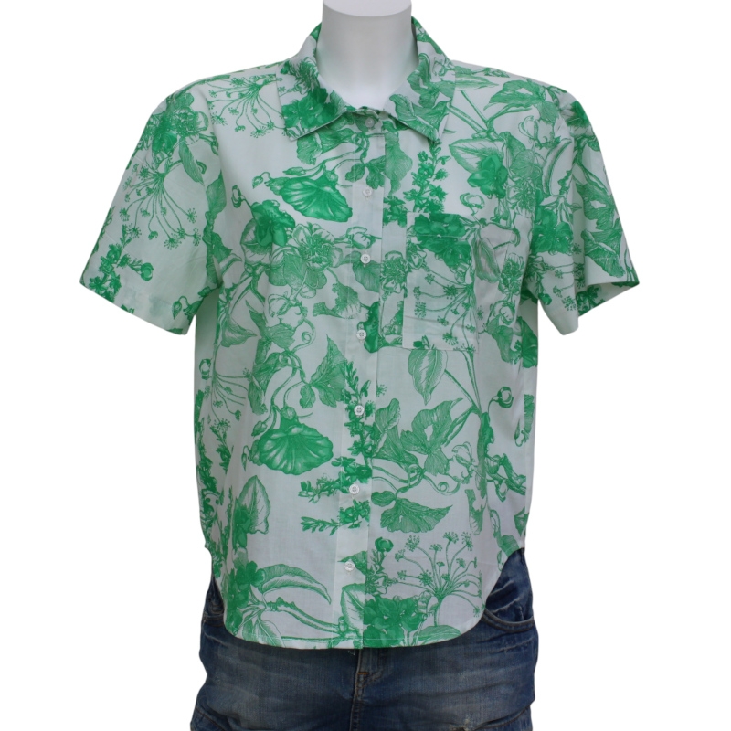 copy of CHEMISE FEMME IMPRIME FLEURS BLEU DENIM