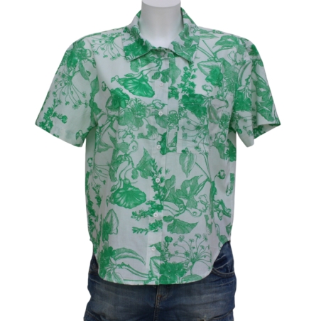 copy of CHEMISE FEMME IMPRIME FLEURS BLEU DENIM