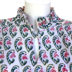 copy of CHEMISE FEMME IMPRIME FLEURS BLEU DENIM