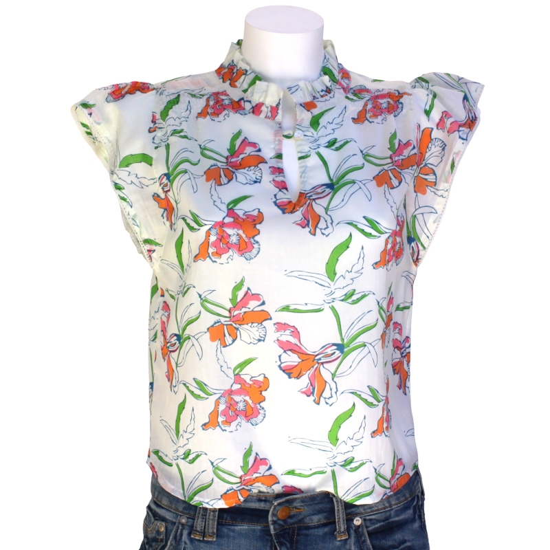 copy of CHEMISE FEMME IMPRIME FLEURS BLEU DENIM