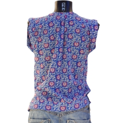 copy of Top Femme Imprimé Kaki Et Bleu Aqua