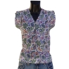 Top Femme Fleurs Blu Denim