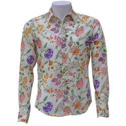 Chemise Homme Fleurs Multicolores