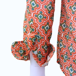 copy of Chemise Homme Imprimé Kaki Et Bleu Aqua