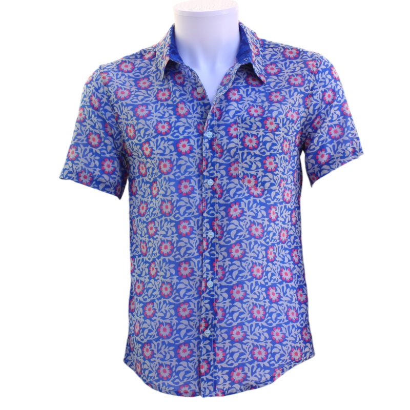 copy of Chemise Homme Imprimé Orange Et Rose