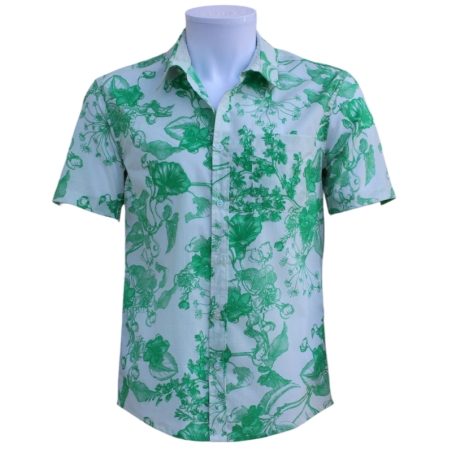 copy of Chemise Homme Imprimé Orange Et Rose