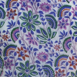 Chemise Homme Fleurs Blu Denim