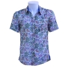 Chemise Homme Fleurs Blu Denim