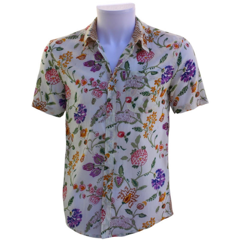 Chemise Homme Fleurs Multicolores