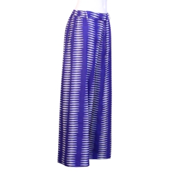 Pantalon Large Femme Imprimé Bleu Indigo